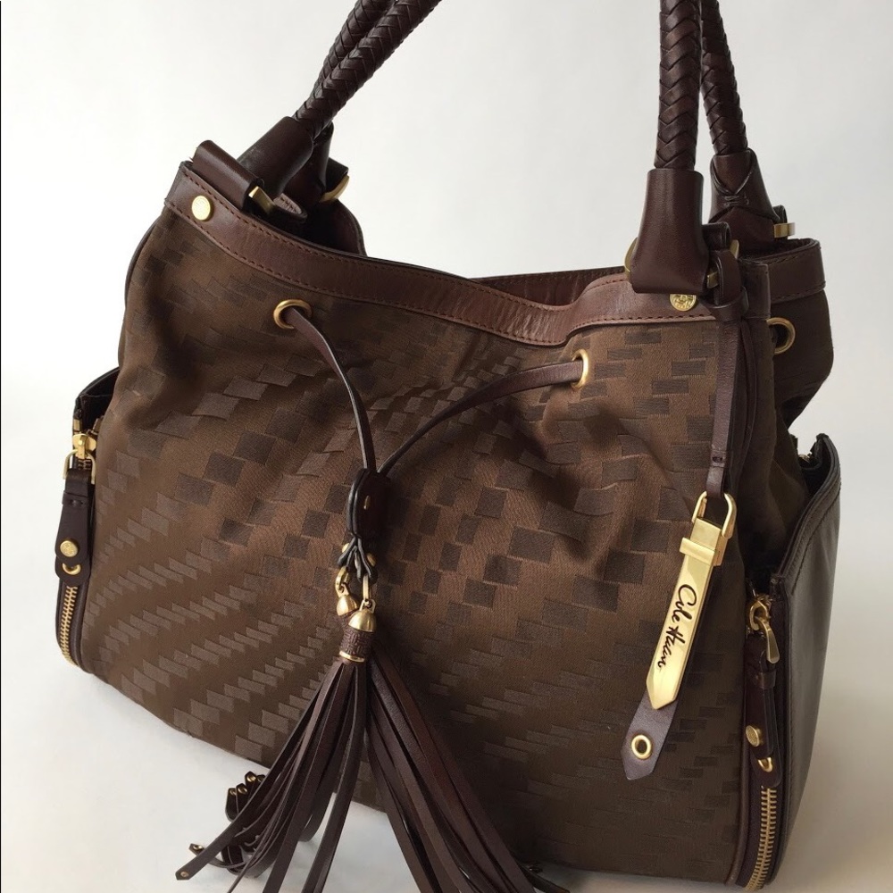 Cole Haan Denney Satchel, Fabric and Leather